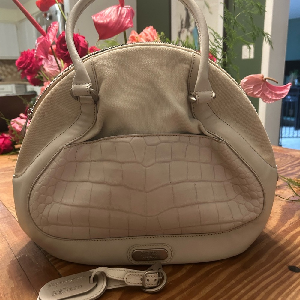 Alexander McQueen X Samsonite Black Label Cream Shoulder Bag